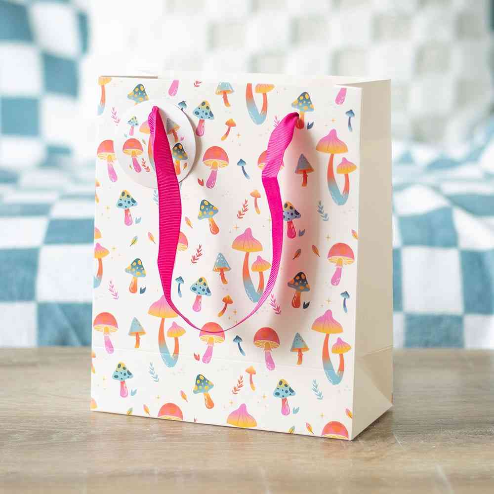 Something Different - 23cm Medium Funky Fungi Mushroom Print Geschenktasche - Mehrfarben